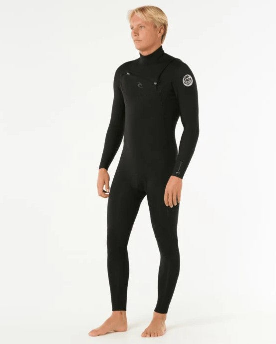 Rip Curl Dawn Patrol 3/2mm Chest Zip Wetsuit in black