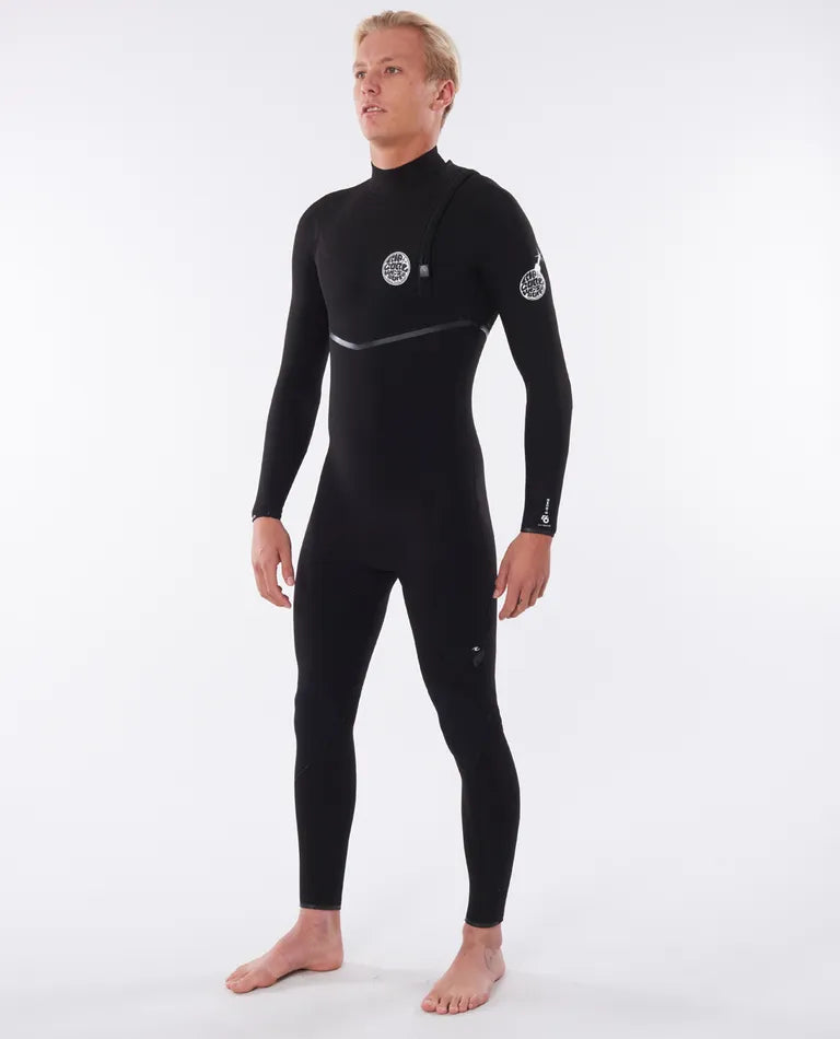Rip Curl E Bomb 3/2mm E7 Zip Free Wetsuit in black