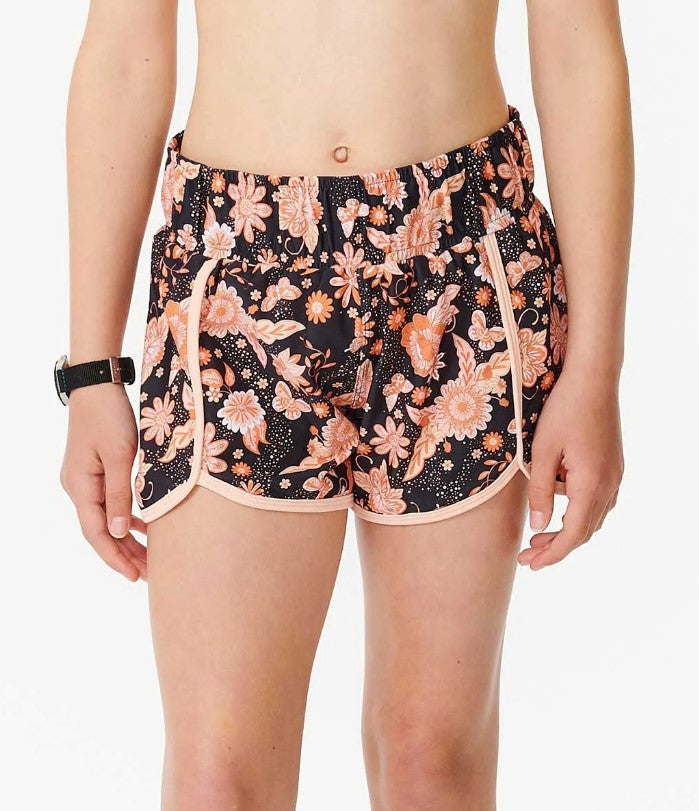 Rip Curl Girls Sun Catcher Boardshorts black floral