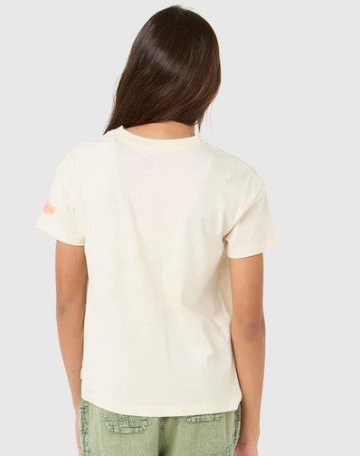 plain white back with lower on left shoulder