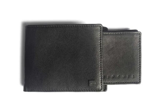 Rip Curl K-Roo RFID 2 In 1 Leather Wallet in black