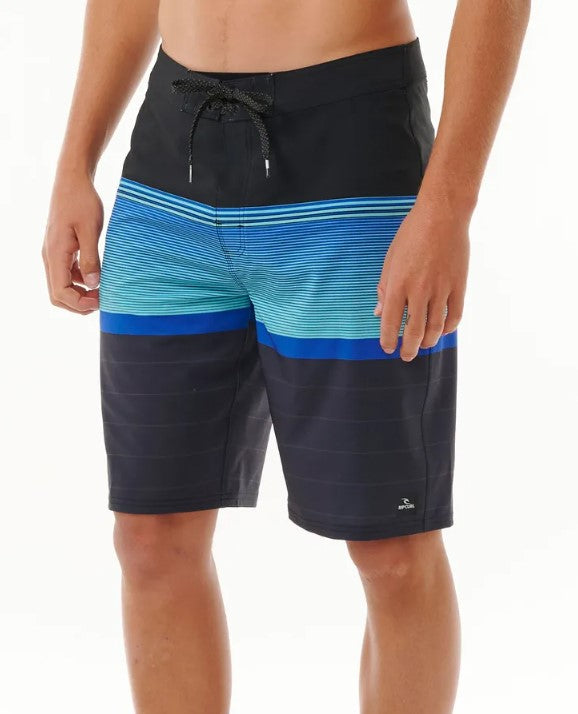 Rip Curl Mirage Daybreaker 21" Boardshorts in black with cobalt from front side