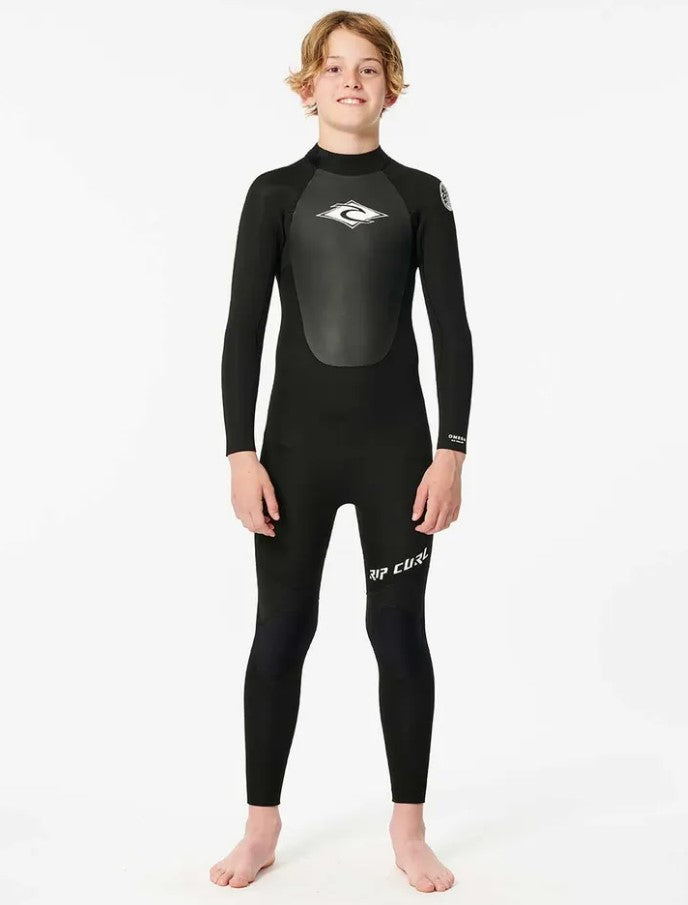 Rip Curl Omega Kids 3/2mm BZ Wetsuit in black