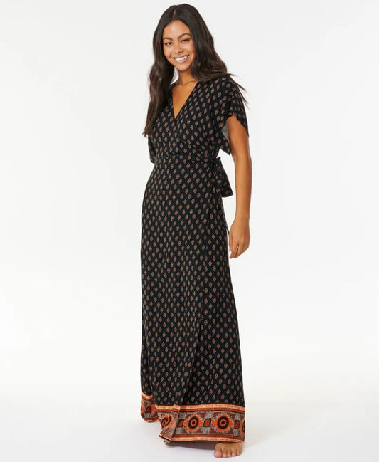 Rip Curl Pacific Dreams Maxi Dress on dark haired model