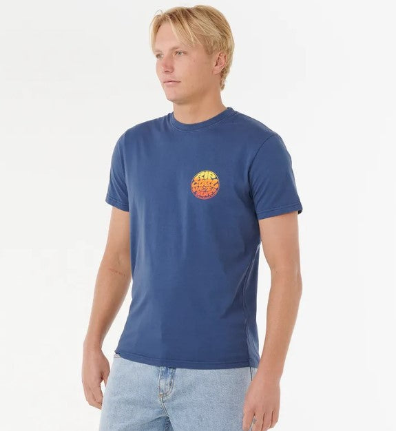 Rip Curl Wettie Passge tee in light navy from front