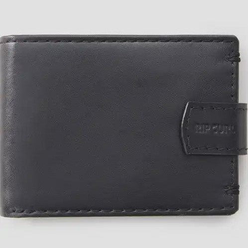 Rip Curl Pumped Clip RFID All Day Leather Wallet in black