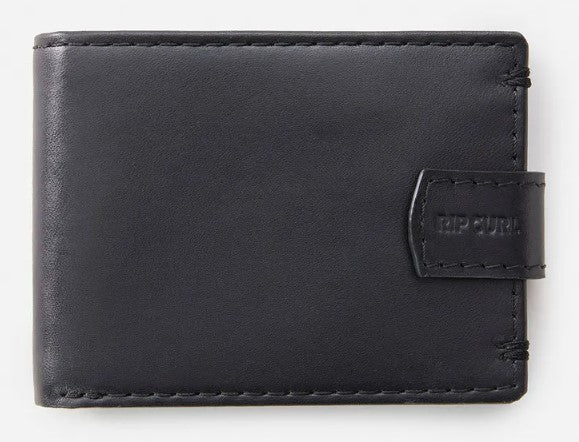 Rip curl Pumped Clip RFID All Day Wallet in black leather