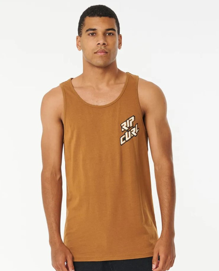 Rip Curl Rituals Tank in gold from front