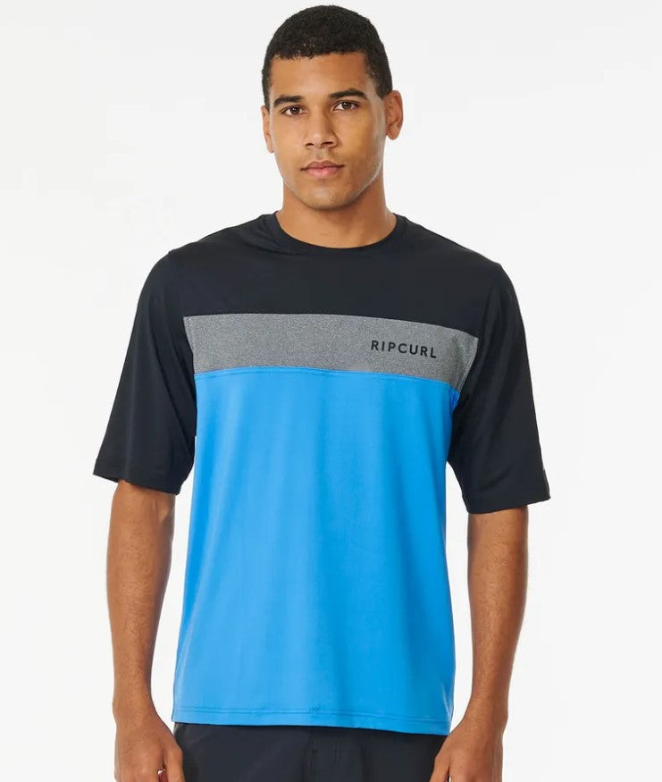 Rip Curl Undertow UPF Rash Tee in colbalt colour