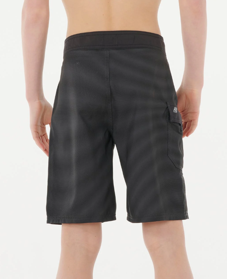 Rip Curl Youth Shockwaves Boardshorts in black from the rear