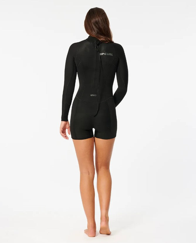 Rip Curl Women's Dawn Patrol 22 Long Sleeve Spring wetsuit on model from back
