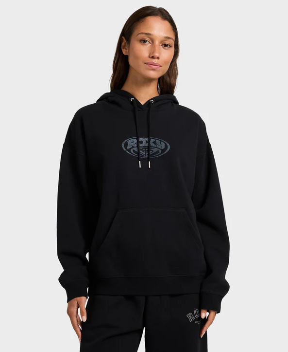 Roxy Dreamy Days Womens Hoodie
in black on model from front