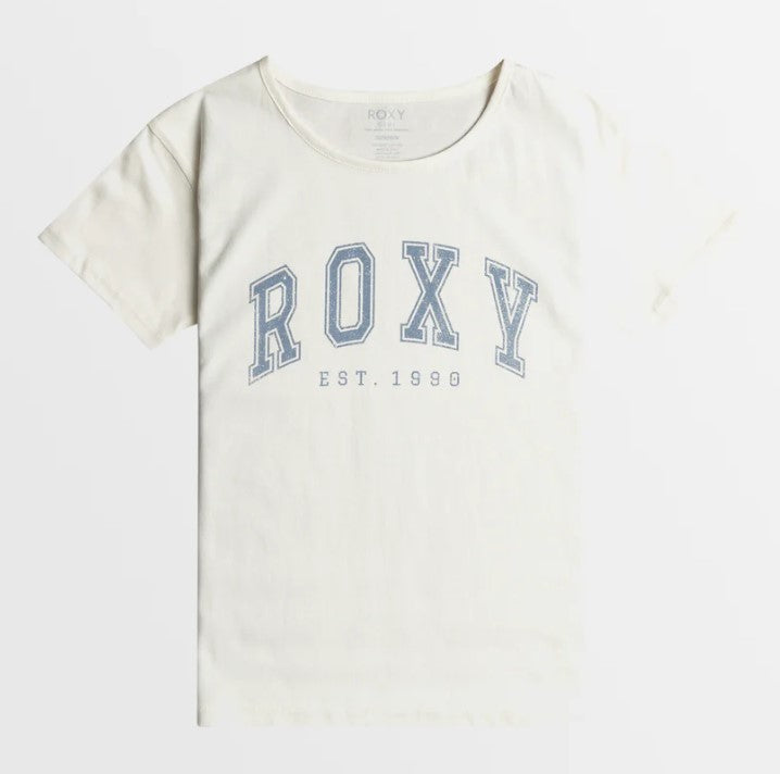 Roxy Day and Night Girls Tee in egret colourway