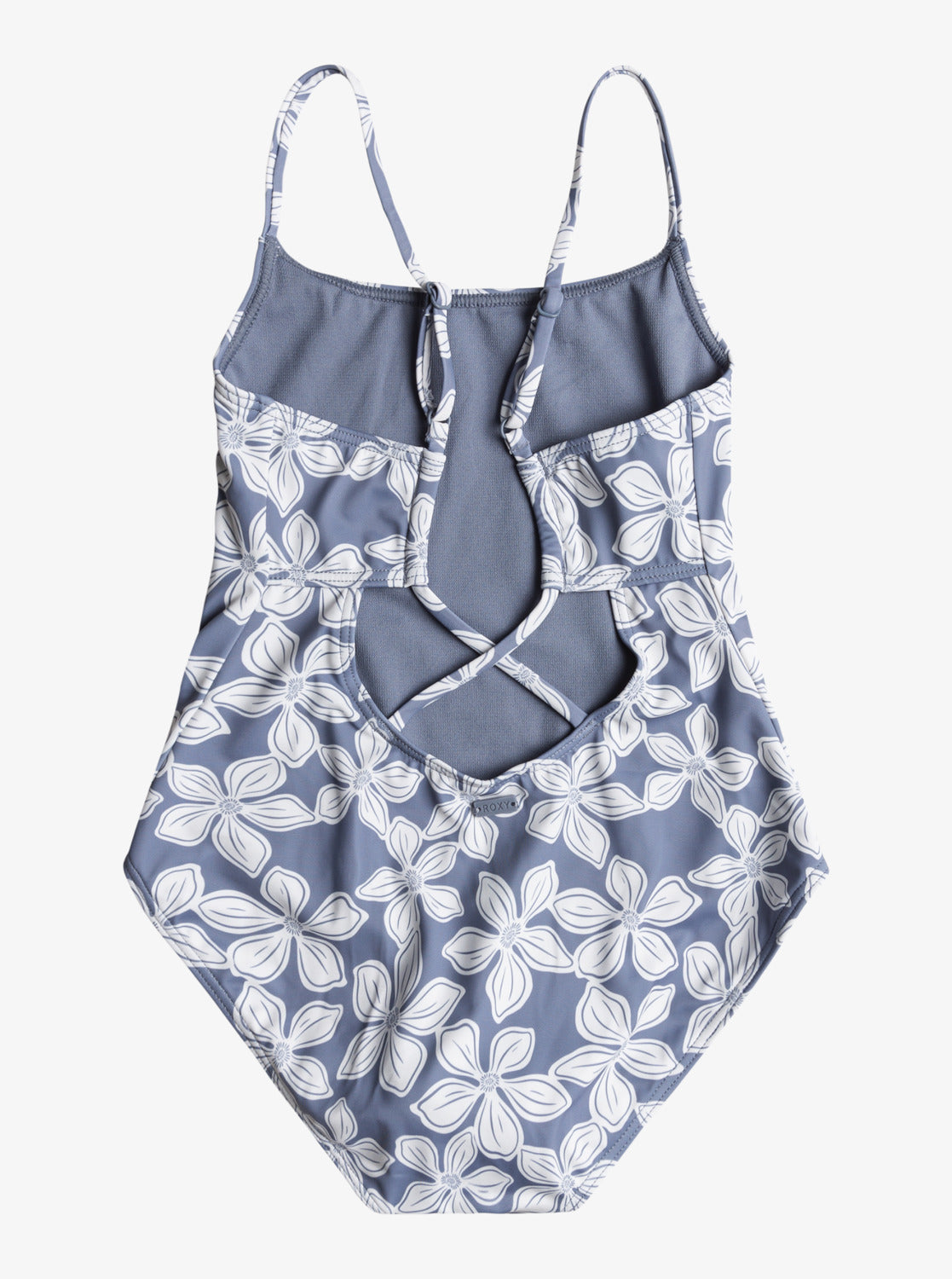 Roxy Girls Drifter Floral One Piece Swimwear in wild winter colourway from rear