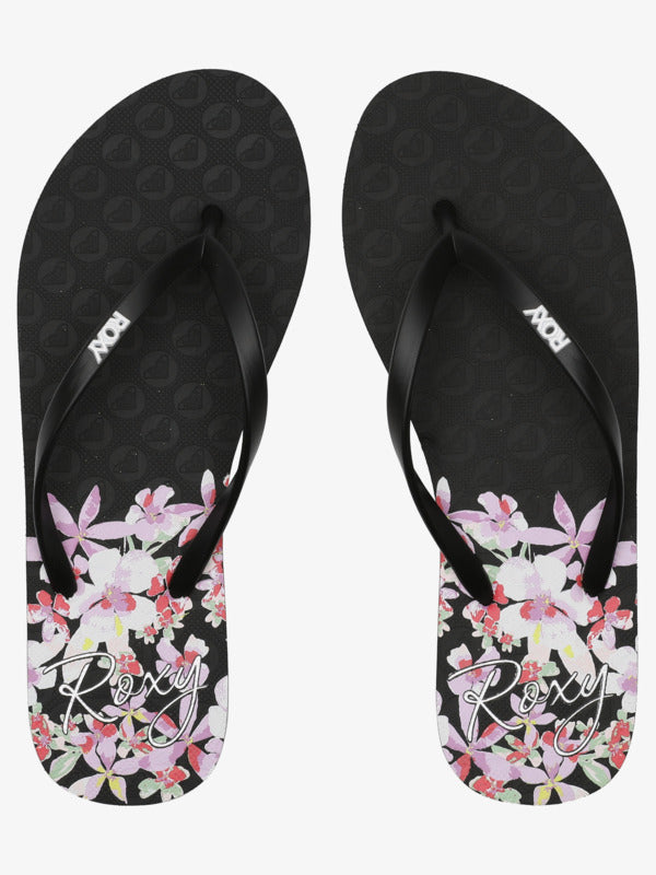 Roxy Viva Stamp II pair of Jandals in black/multi colourway