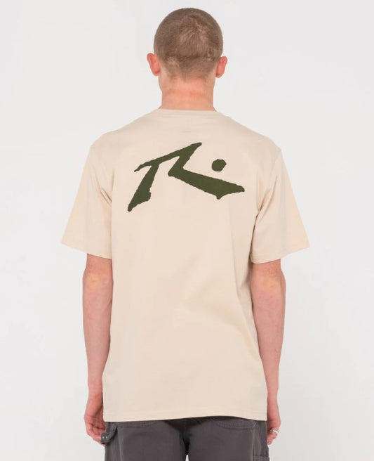 Rusty Competition Tee in cuban sand colourway from back