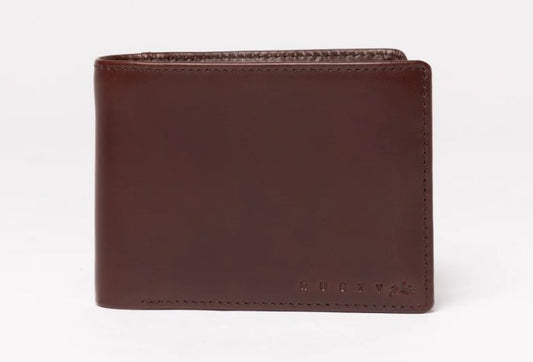 Rusty High River 2 Leather Wallet in dark coffee colour