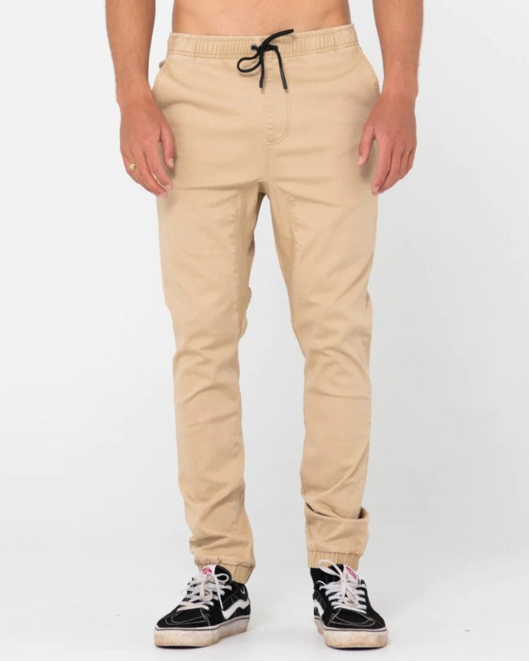 Rusty Hook Out Beach Pants in khaki