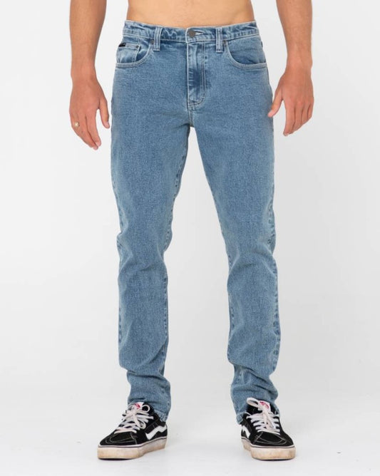 Rusty Indi Slim 5 Pocket Jeans in trigg blue