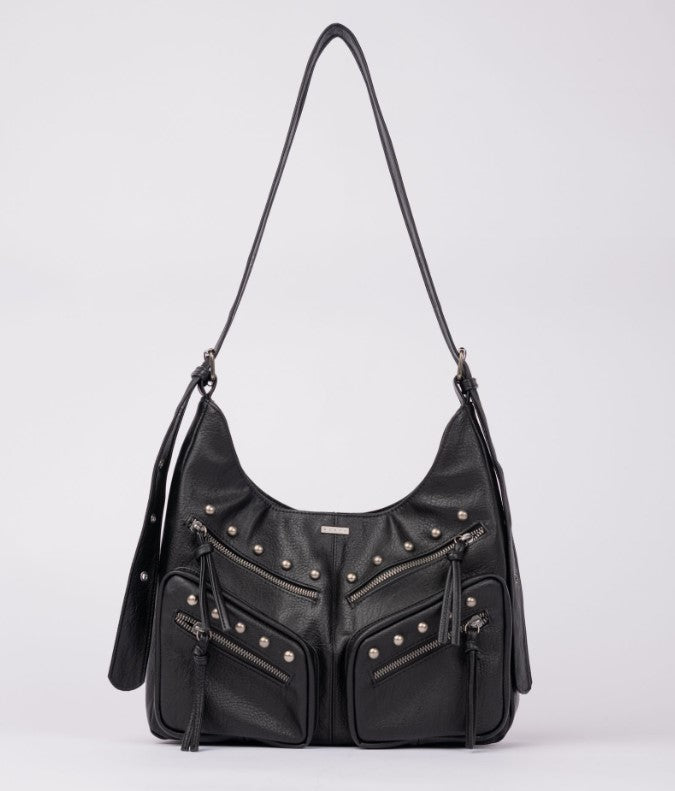 Rusty Melrose Tote Bag in black with white background