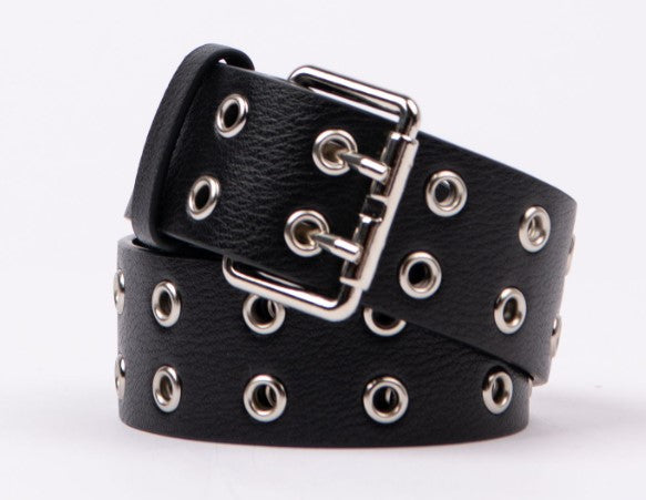 Rusty XOXO Eyelet Womens Belt in black