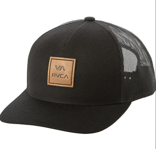 RVCA ATW Curved Brim Trucker Cap in black