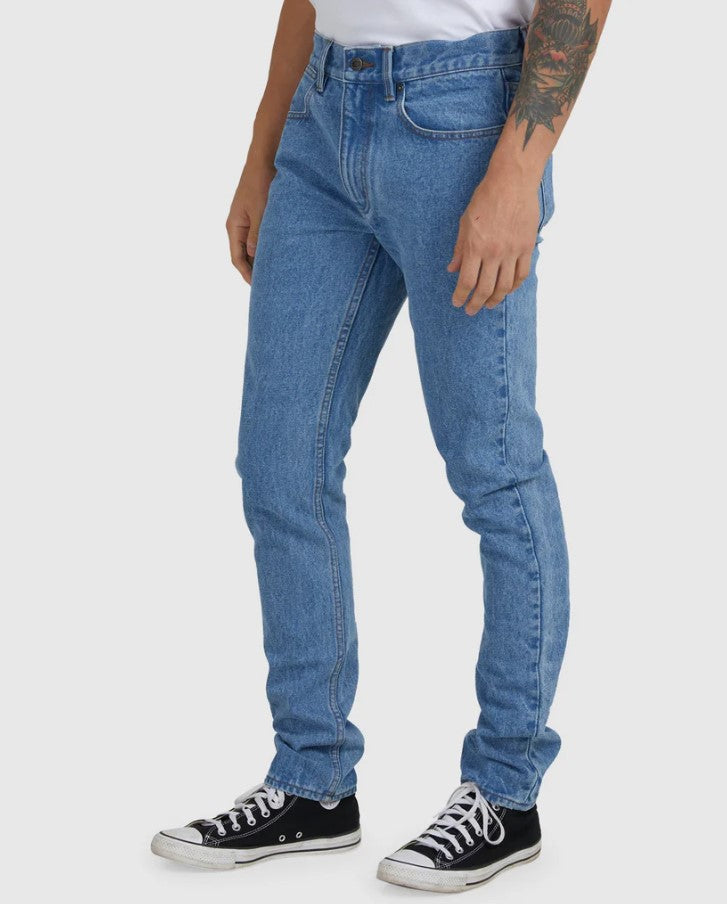 RVCA Rockers Denim Jeans in vintage blue from side