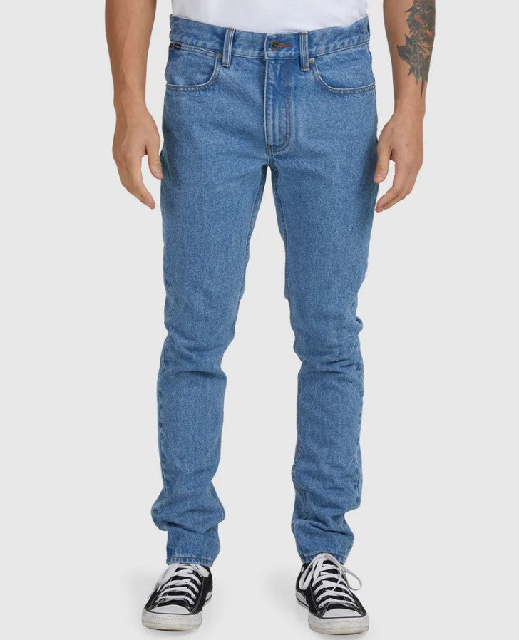 RVCA Rockers Denim Jeans in vintage blue from front