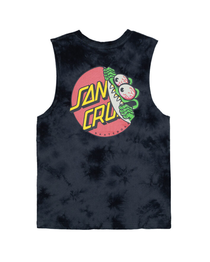 Santa Cruz Beware Dot Tie Dye Boys Muscle Tee Sum23