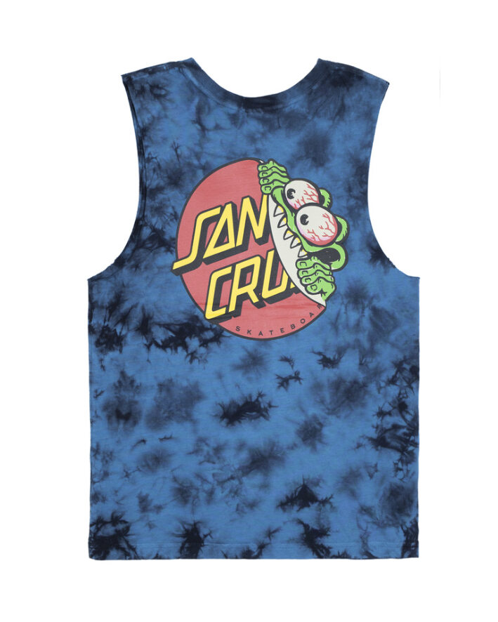 Santa Cruz Beware Dot Tie Dye Boys Muscle Tee Sum23