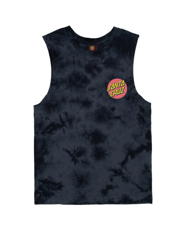 Santa Cruz Beware Dot Tie Dye Boys Muscle Tee Sum23