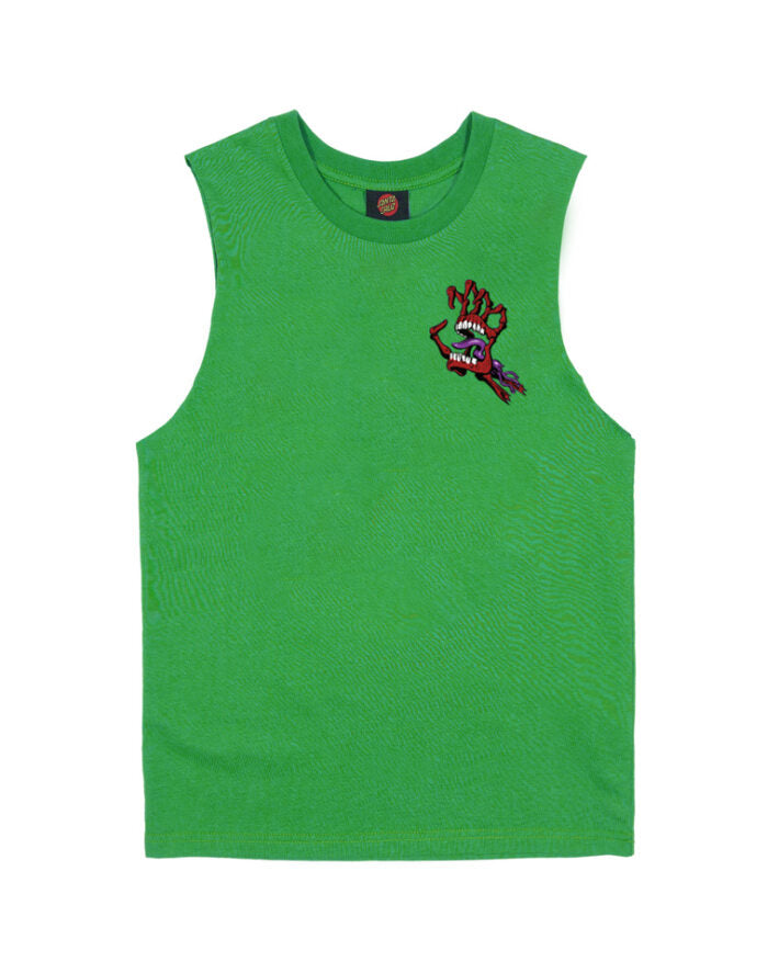 Santa Cruz Os Bone Hand Cruz Youth Muscle in green from front