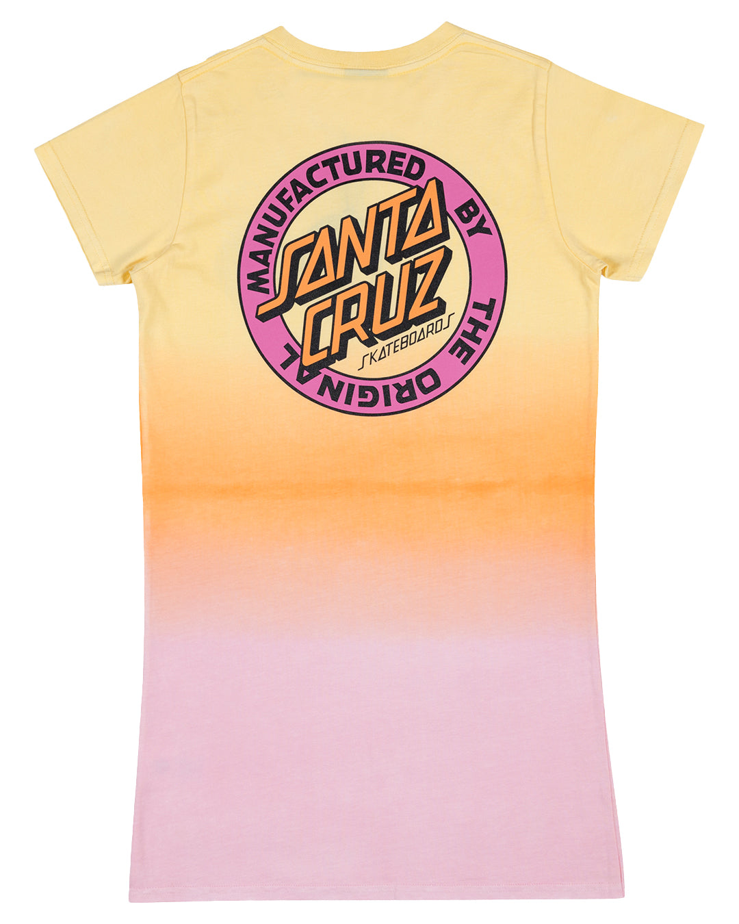 Santa Cruz Girls MFG Dot Retro Dress in pink tie dye from rear