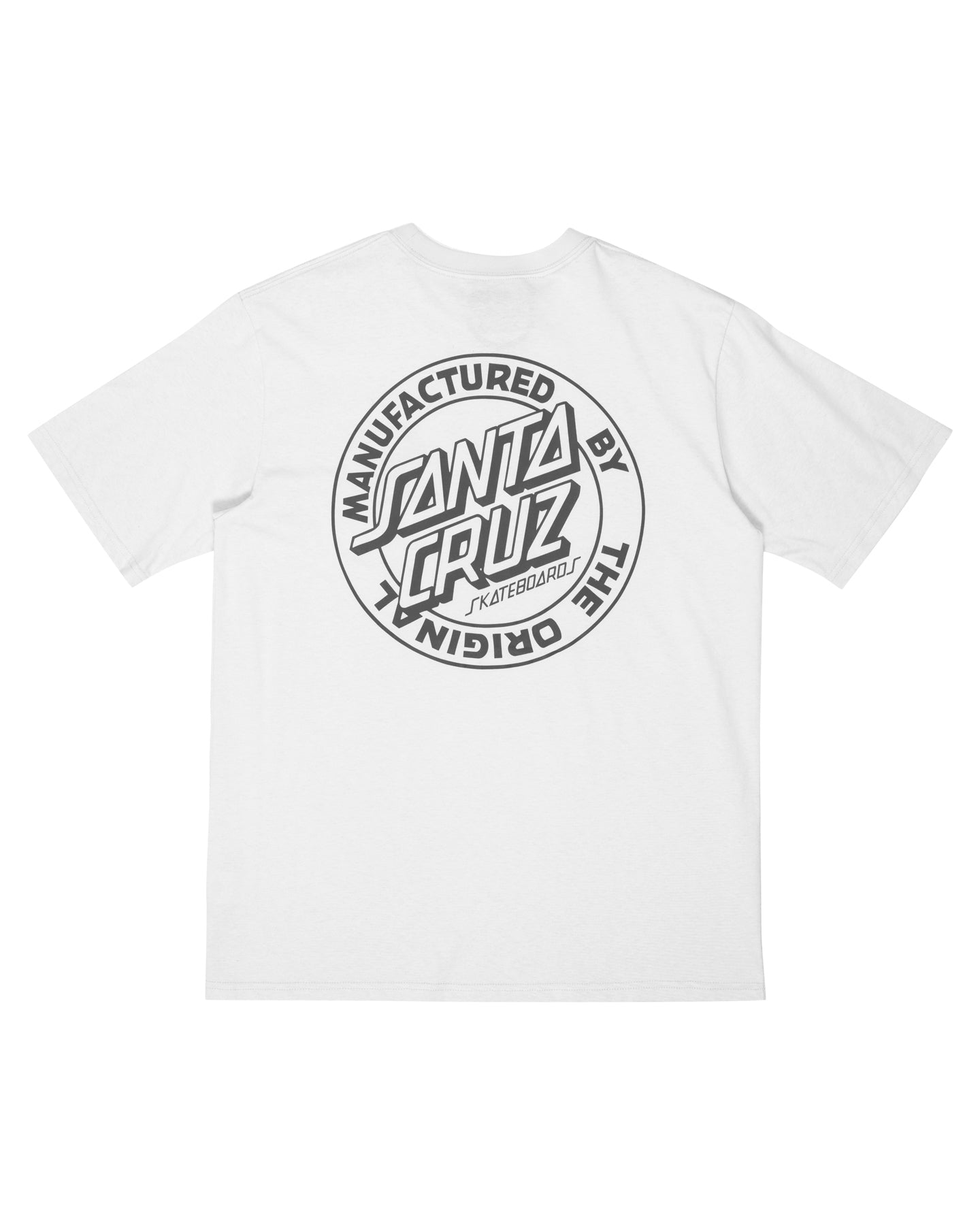 Santa Cruz OS MFG Dot Tee in white from rear