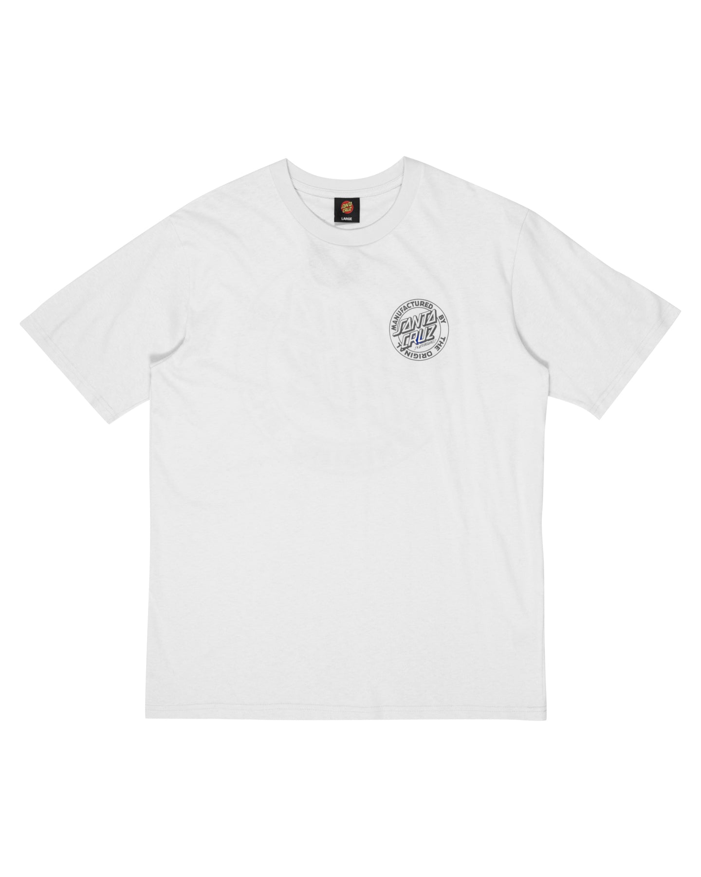 Santa Cruz OS MFG Dot Tee in white from front