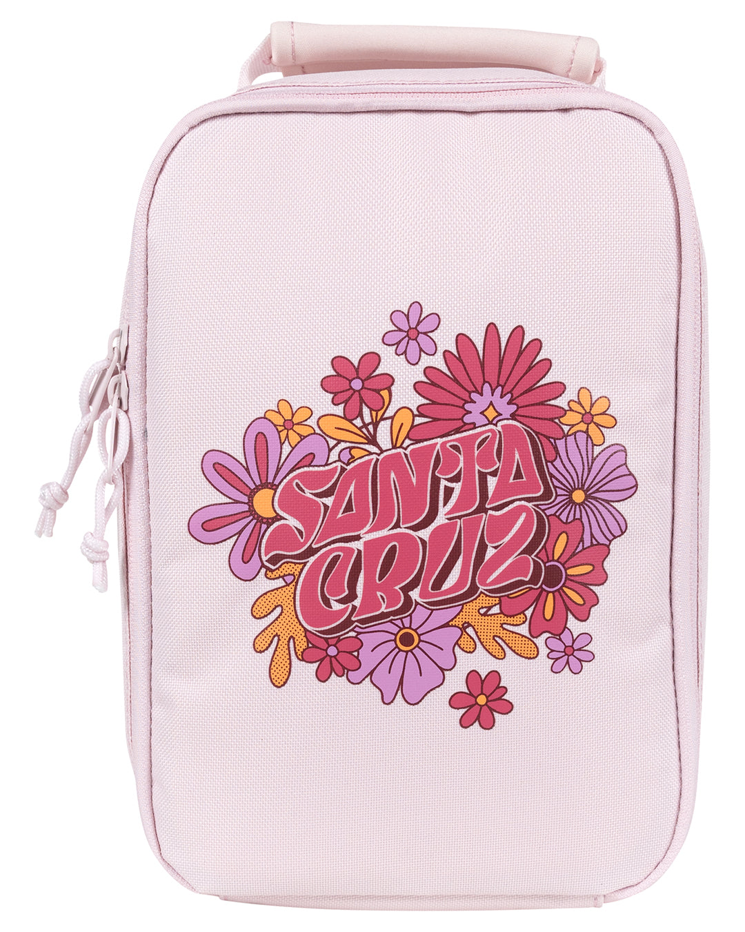 Santa Cruz Vibes Insulated Lunchbox in pnk with two zips