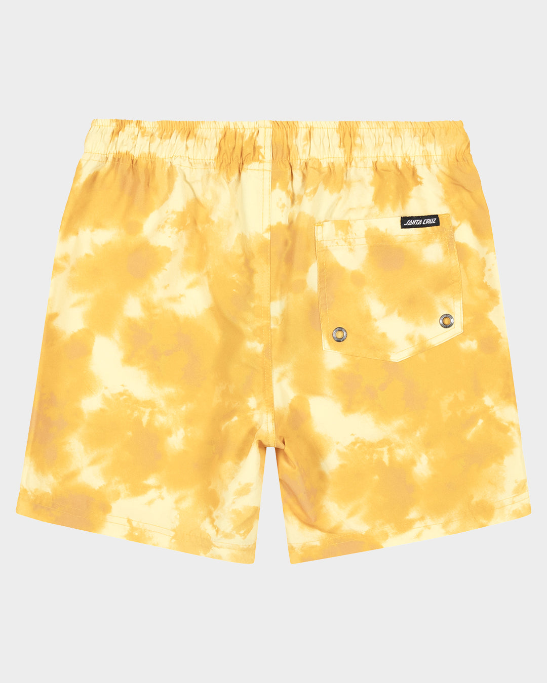 Santa Cruz Youth Bold Ring Dot Boardshorts with back pocket on right displayed from back