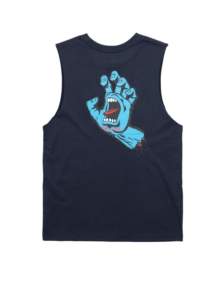 Santa Cruz Youth Opus Screaming Hand Muscle in navy from the back