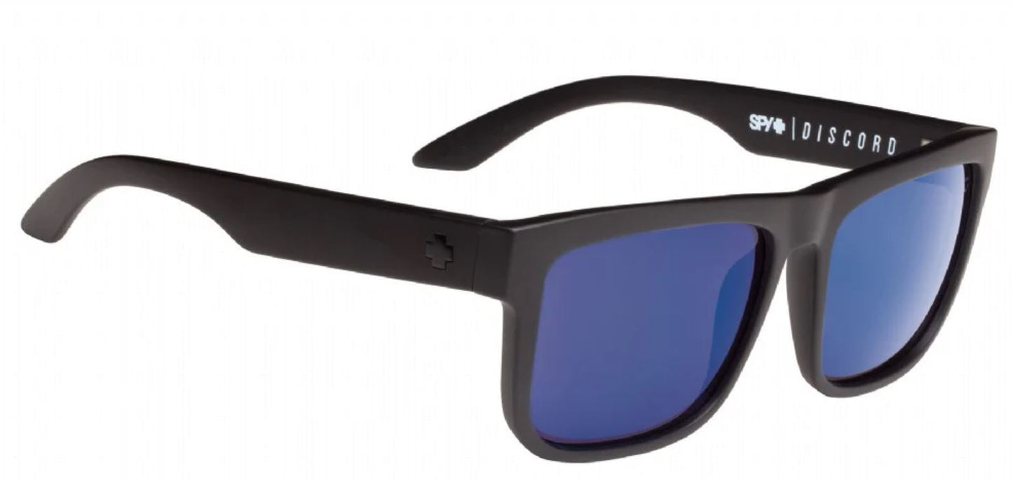 Spy Discord Matte Black frames with Happy Bronze Polarised with Blue spectra Sunglasses