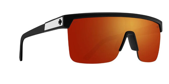 Spy Flynn 5050 Matte Black frames with Happy Boost Polarised Orange Mirror Lens Sunglasses