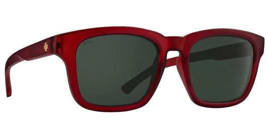 Spy Saxony Matte Translucent Sienna Red frames with Happy Grey Green Lens Sunglasses