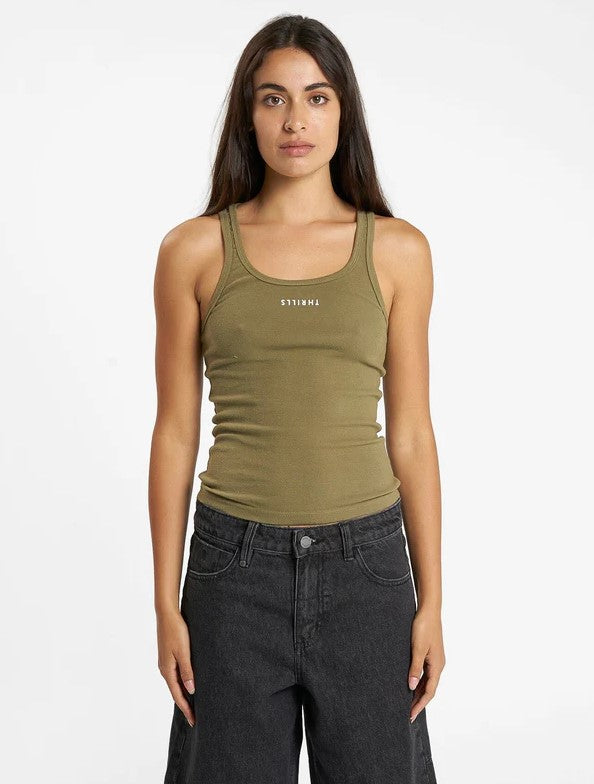 Thrills Minimal Thrills Scoop Tank in aloe colour