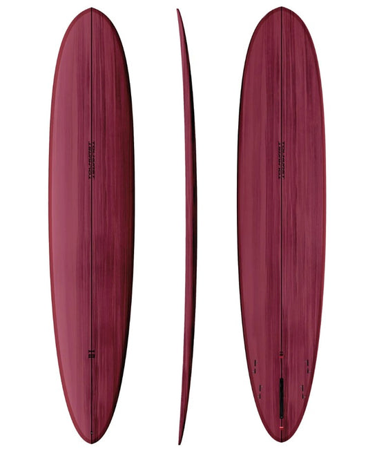 Thunderbolt Harley Ingleby 9'1 HI Speed Longboard in red colourway made in thunderbolt red construction