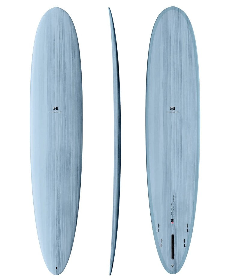 Thunderbolt Harley Ingleby 9'1 HI4 Longboard in light blue colourway with thunderbolt red construction