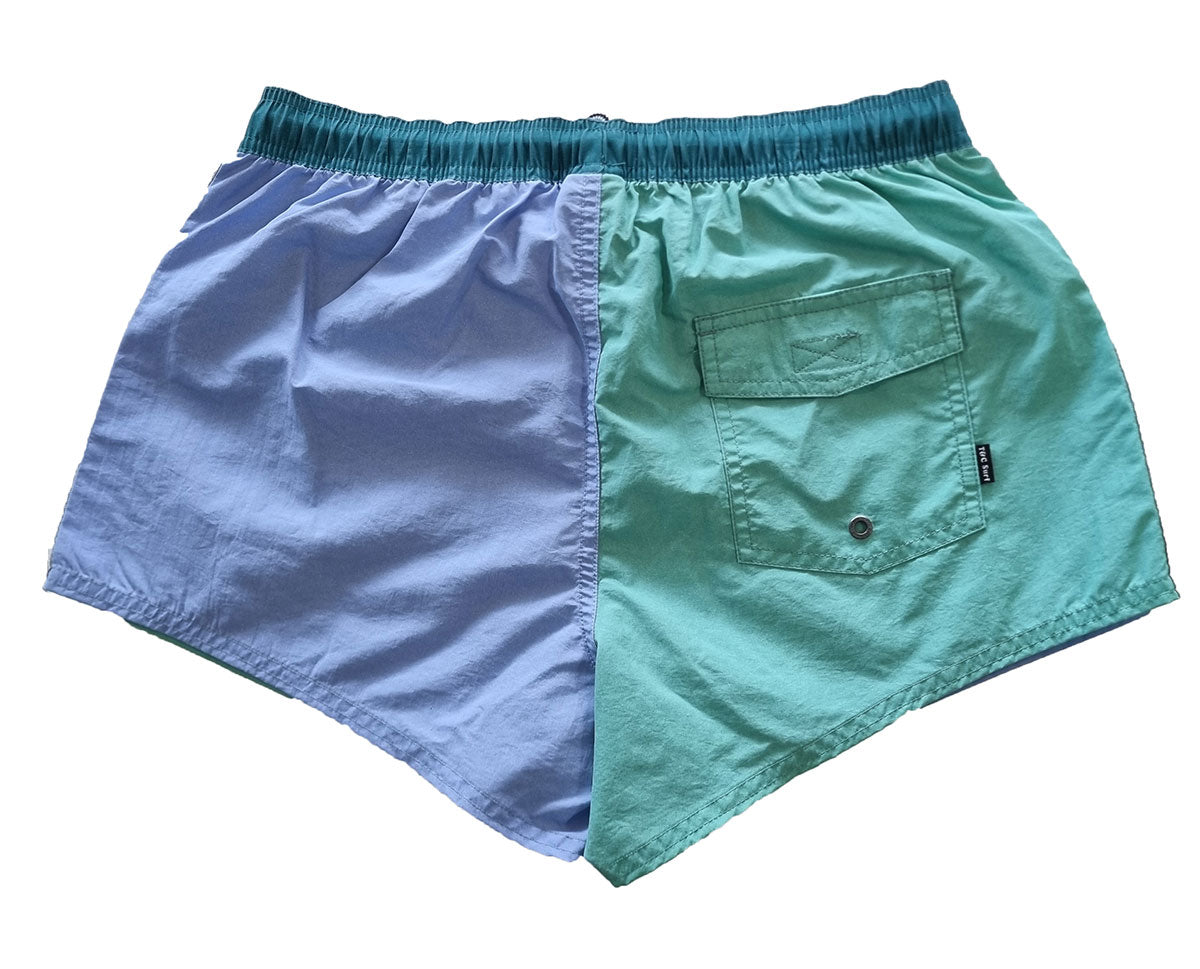 Town and Country Hype Womens Beach Shorts in into the blue colourway from the rear
