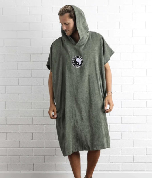Town and Country OG CF Hooded Towel in military colourway with embroidered logo centre chest
