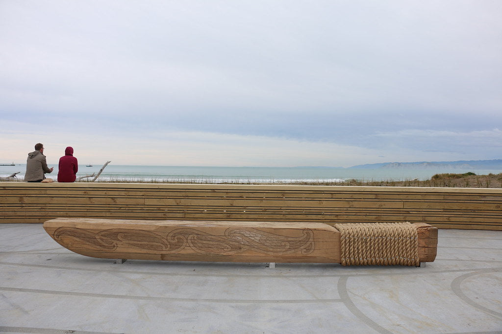 Roberts Road Gisborne carpark carvings