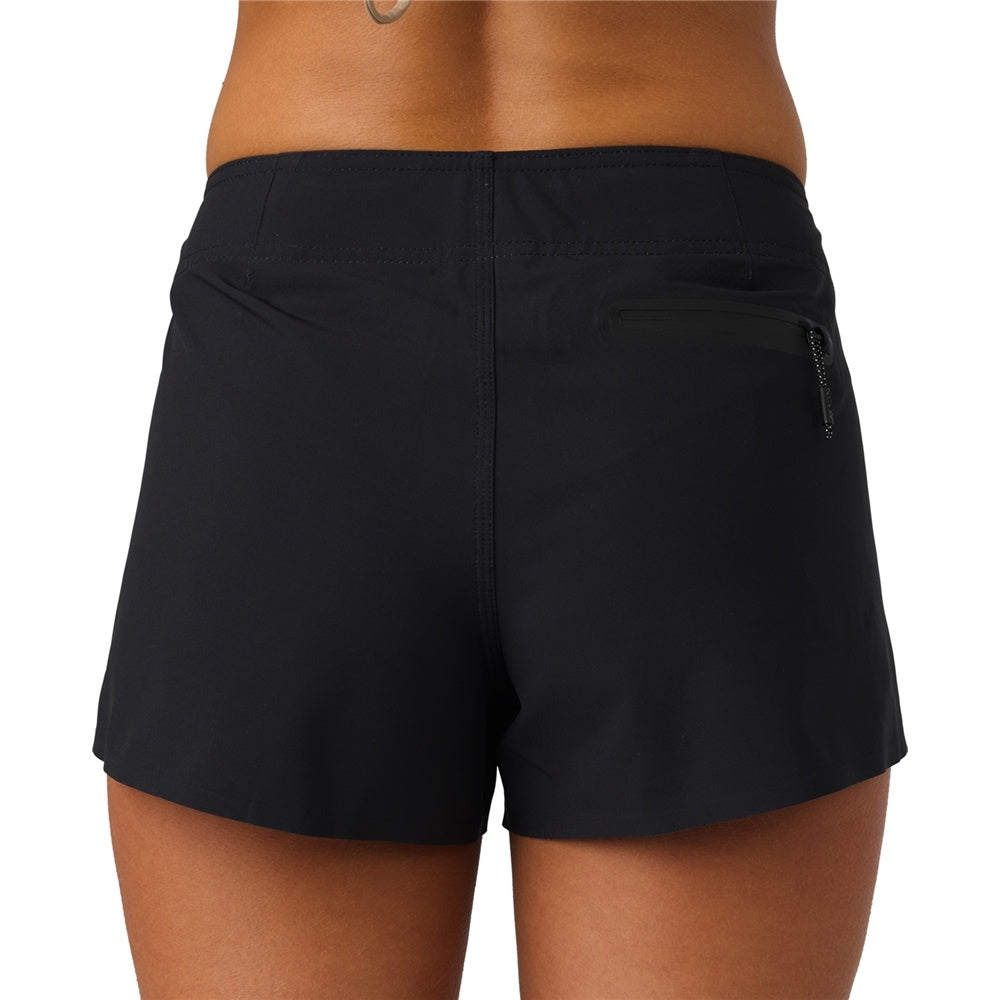 Oneill Womans Hyperfreak Tech Troncones 2" Boardshorts in black from rear