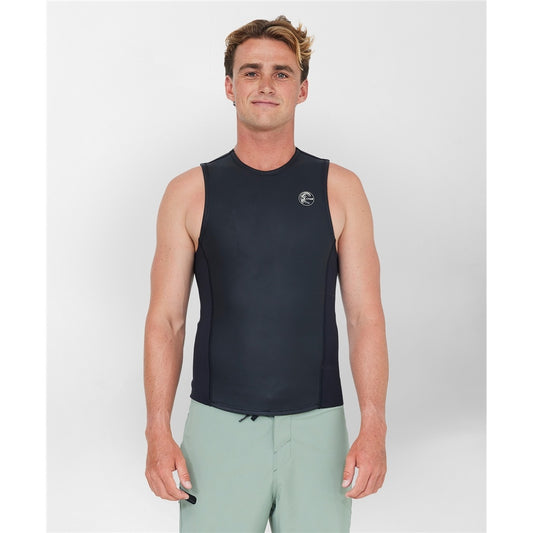 O'Neill Originals 2mm Sleeveless Wetsuit Vest in black on model from front