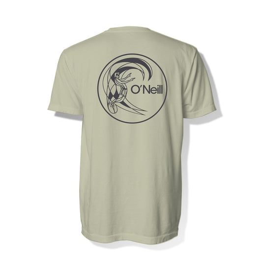 O'Neill Mens OG Circle Surfer T-Shirt in khaki from rear